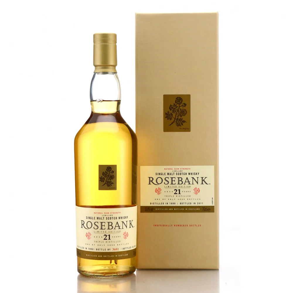 Škotski viski Rare Malts Rosebank 21 Year Old 1990 poklon kutija 0,7 L