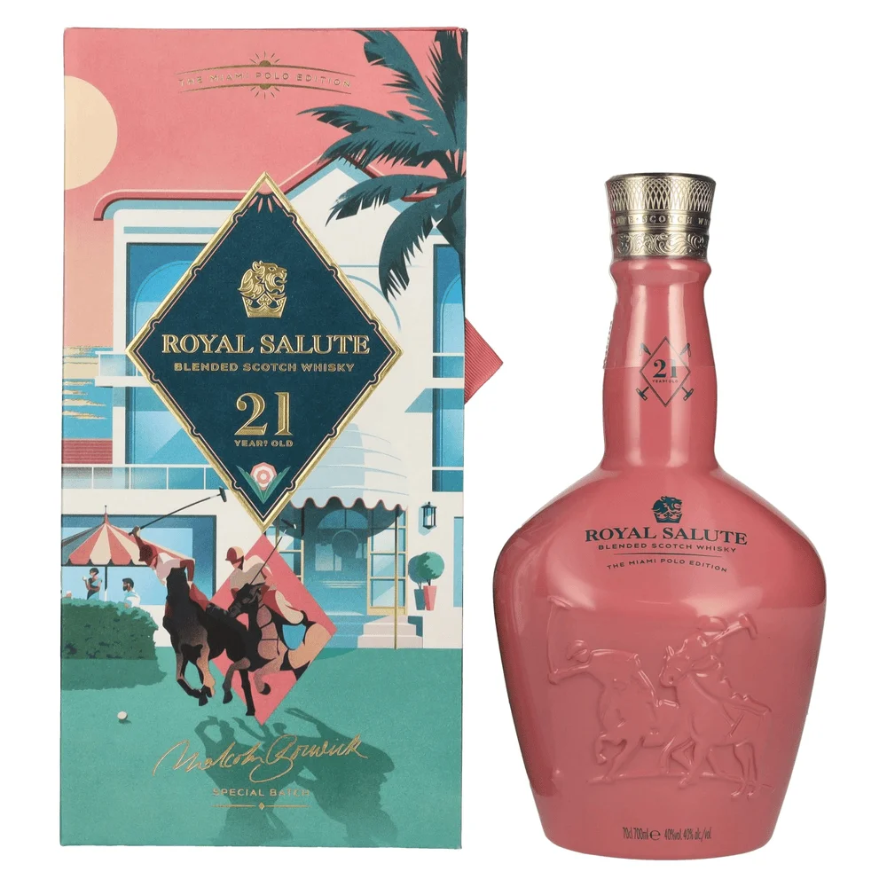Škotski viski Royal Salute 21 godina Miami Polo Edition poklon kutija 0,7 L