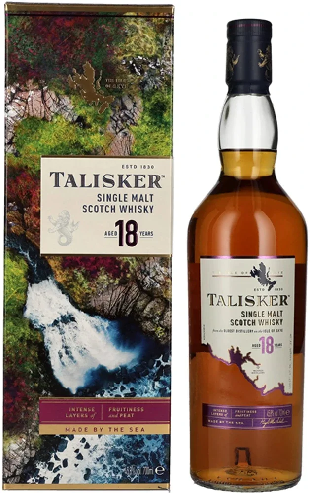 Škotski viski Talisker 18 Single Malt poklon kutija 0,7 L