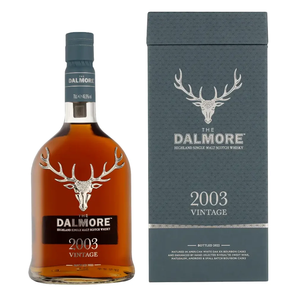 Škotski viski The Dalmore 2003 Vintage Highland Single Malt poklon kutija 0,7 L