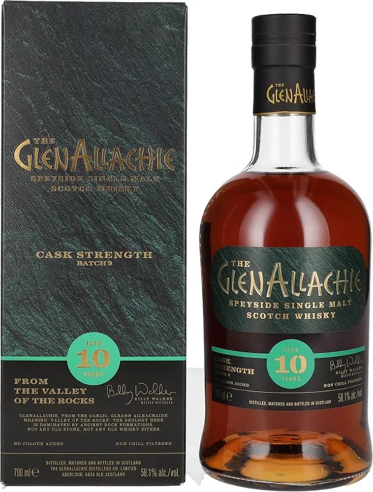Škotski viski The GlenAllachie 10yo CASK STRENGTH Batch 8 poklon kutija 0,7 L