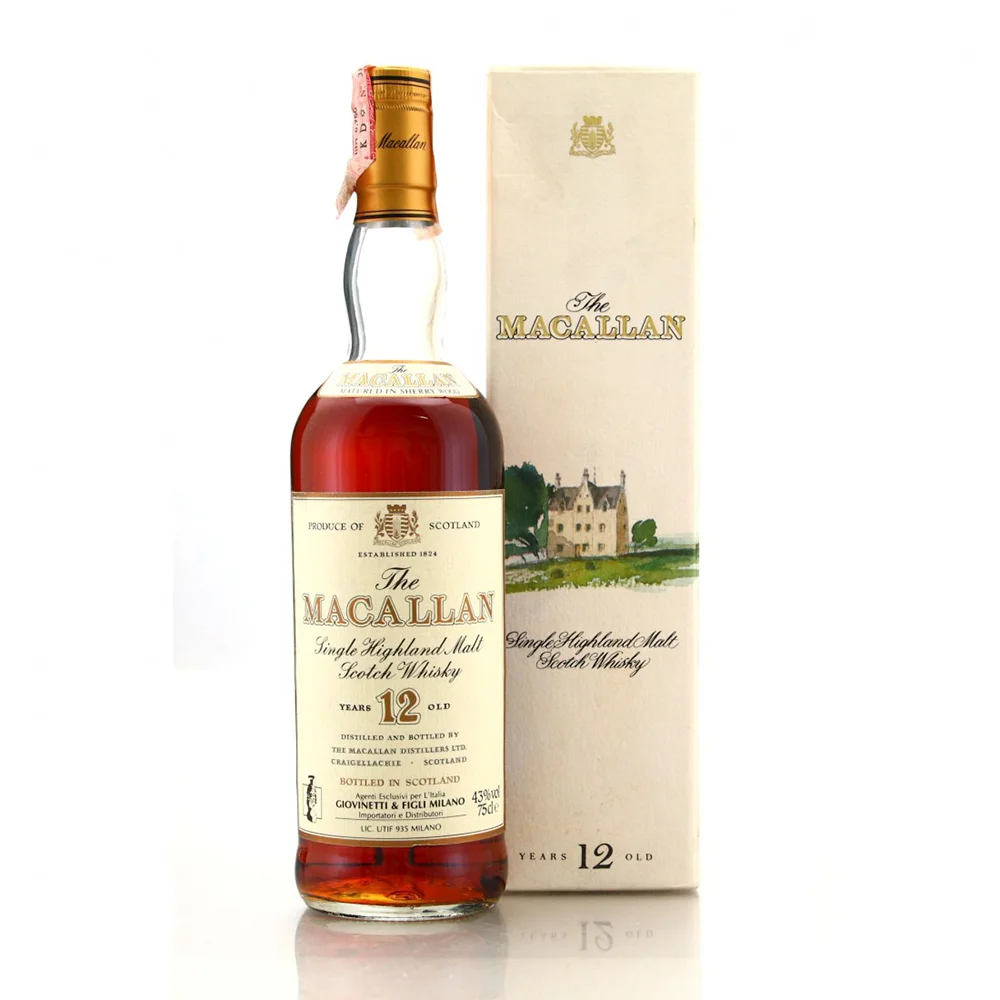 Škotski viski The Macallan 12 Year Old 1980s (Giovinetti Import) poklon kutija 0,75 L
