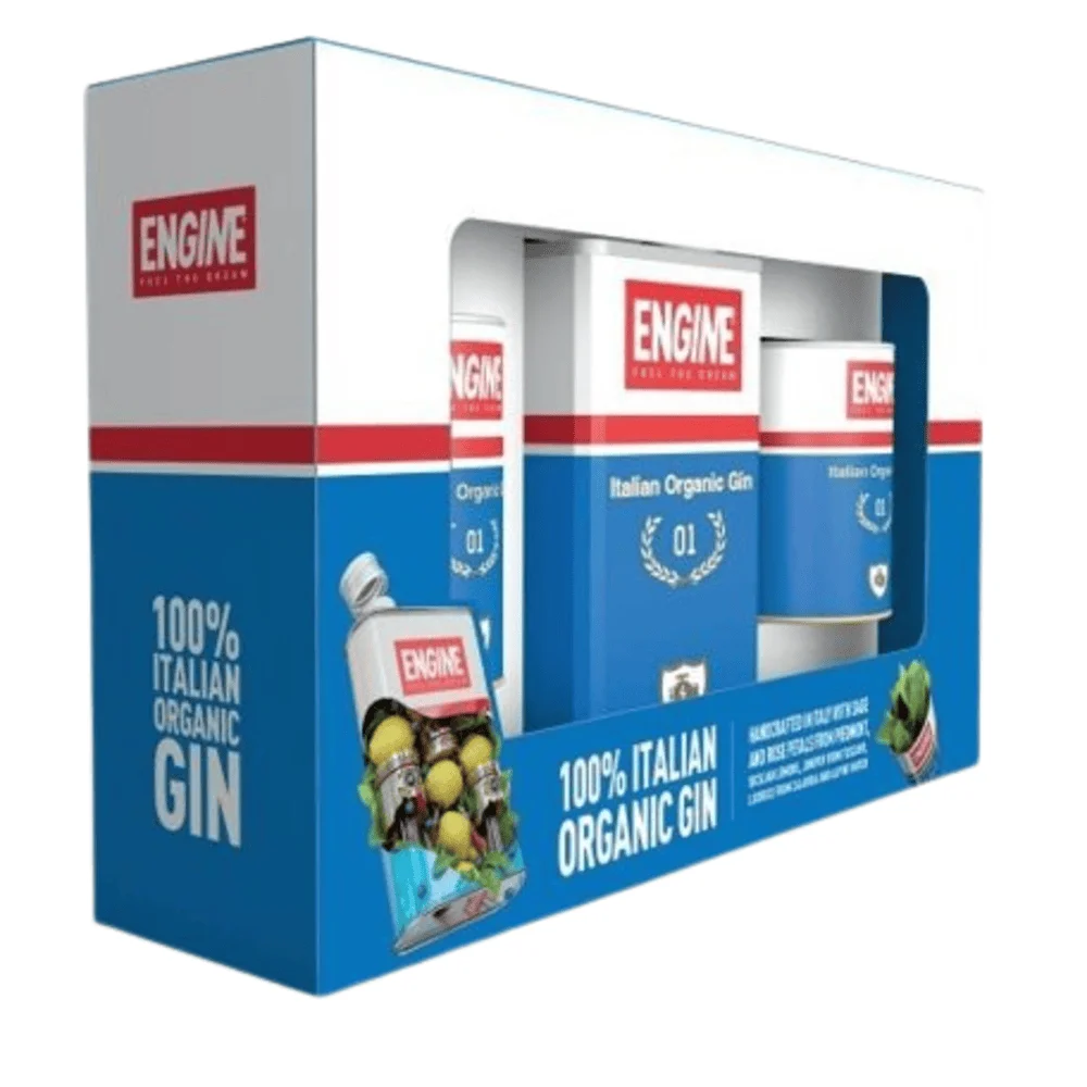 Gin Engine + 2 čaše poklon kutija 0,5 L