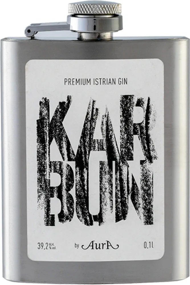 Gin Karbun Aura + flaška poklon kutija 0,1 L