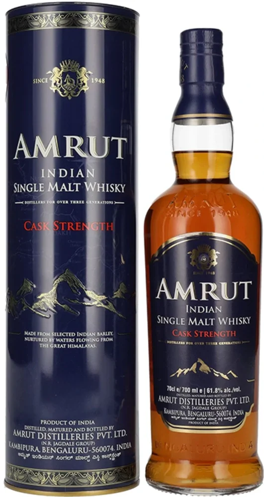 [DX6466] Indijski viski Amrut Cask Strenght poklon kutija 0,7 L