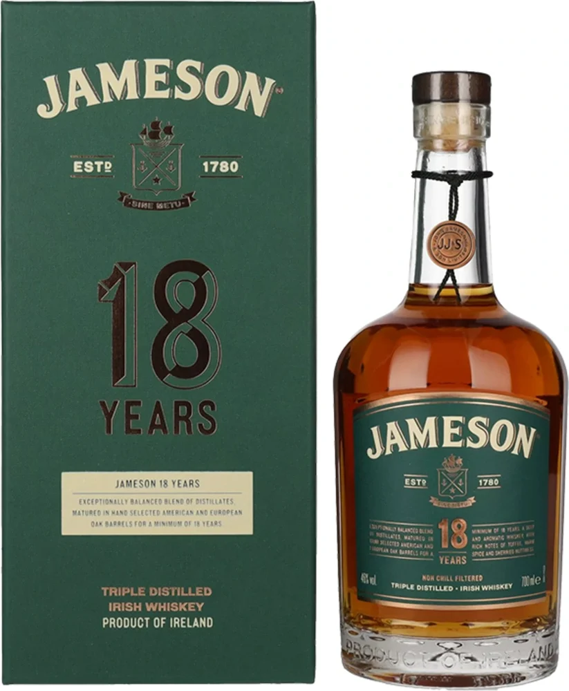 [DX9519] Irski viski Jameson 18 YO poklon kutija 0,7 L