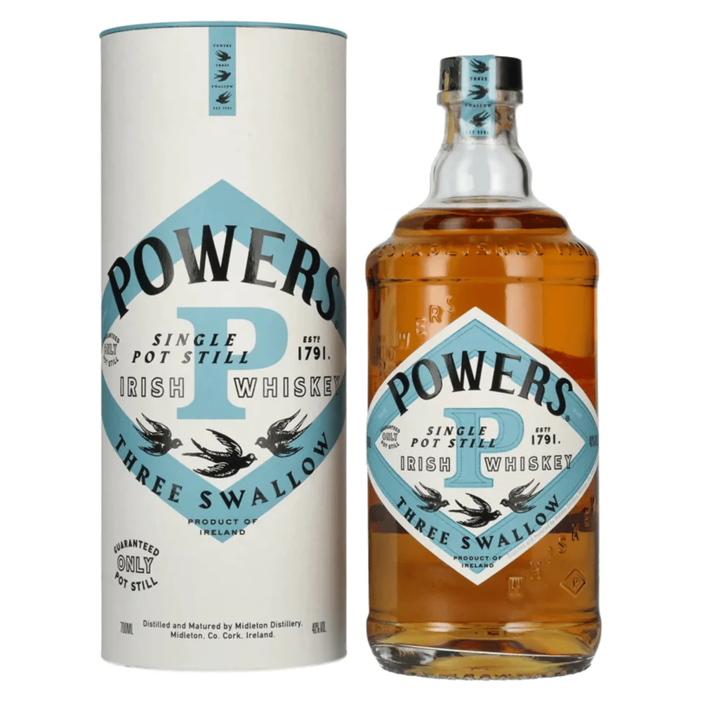 [DX11674] Irski viski Powers THREE SWALLOW Single Pot Still poklon kutija 0,7 L