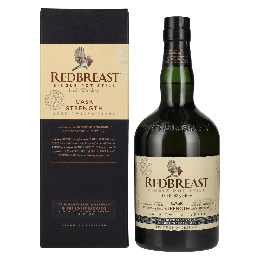 [DX8043] Irski viski Redbreast 12 Years Old Single Pot Still CASK STRENGTH poklon kutija 0,7 L