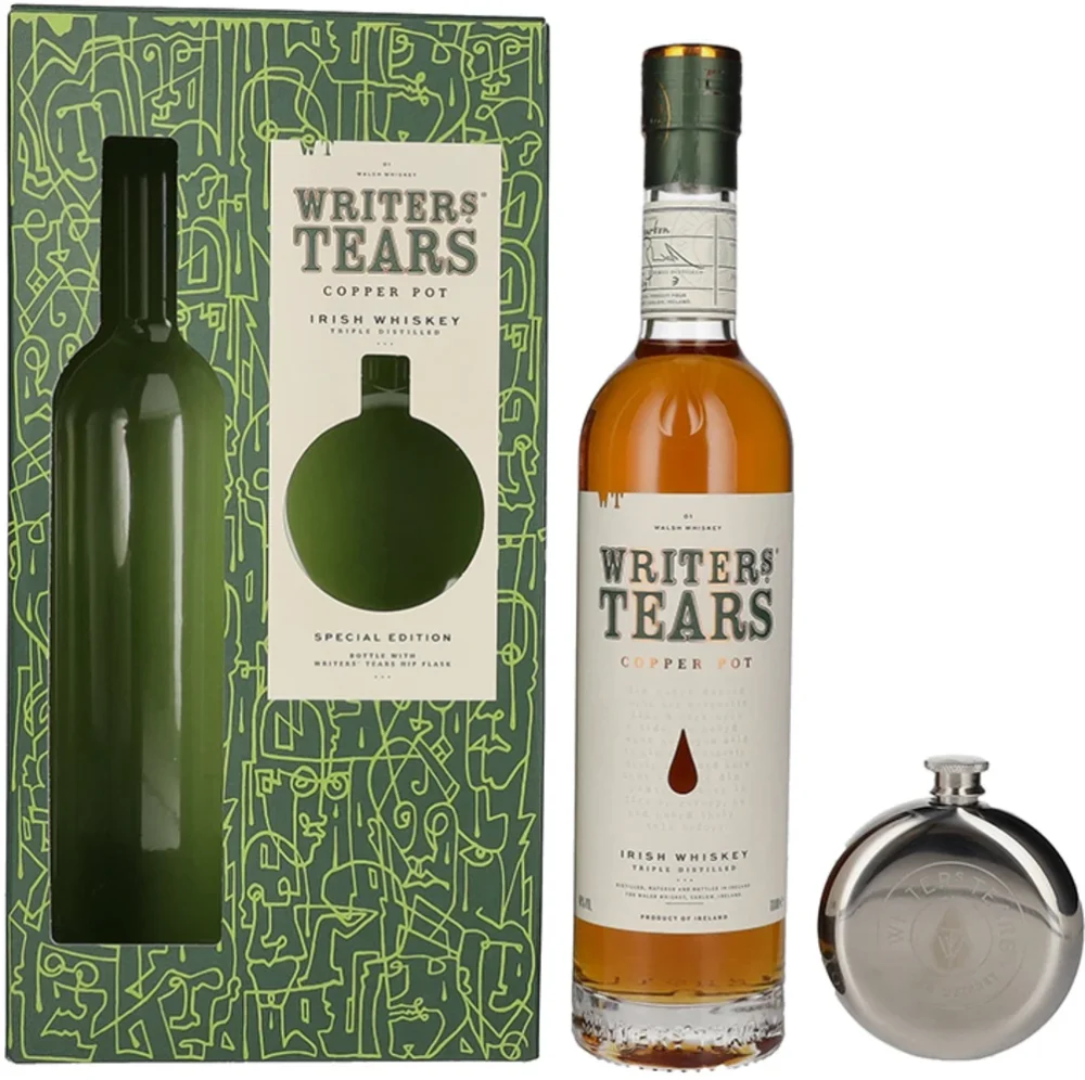 [DX8102] Irski viski Writers' Tears Copper Pot + hip flask poklon kutija 0,7 L