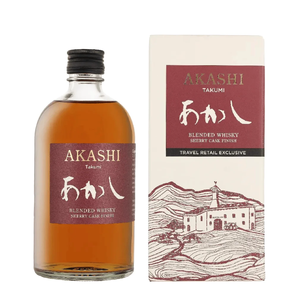 [DX4423] Japanski viski Akashi Takumi Sherry Cask Finish poklon kutija 0,5 L