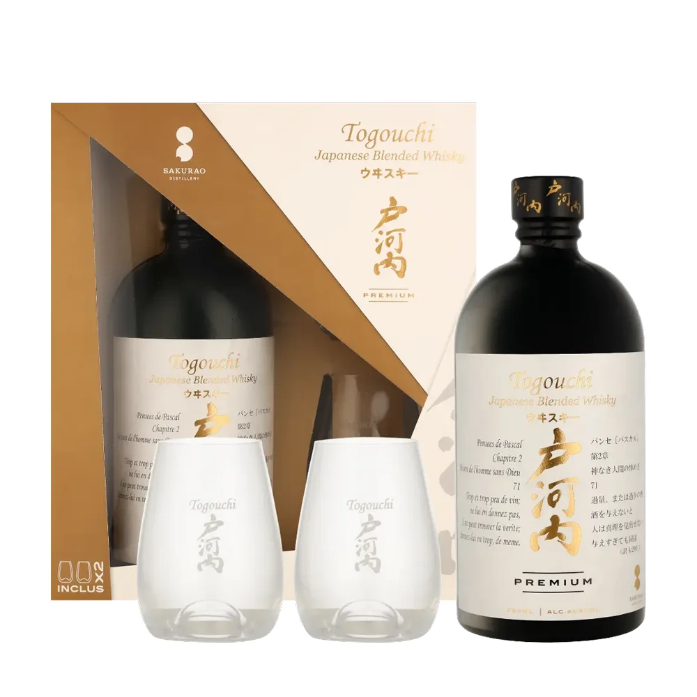[DX1518] Japanski viski Premium Blended Togouchi + 2 čaše poklon kutija 0,7 L