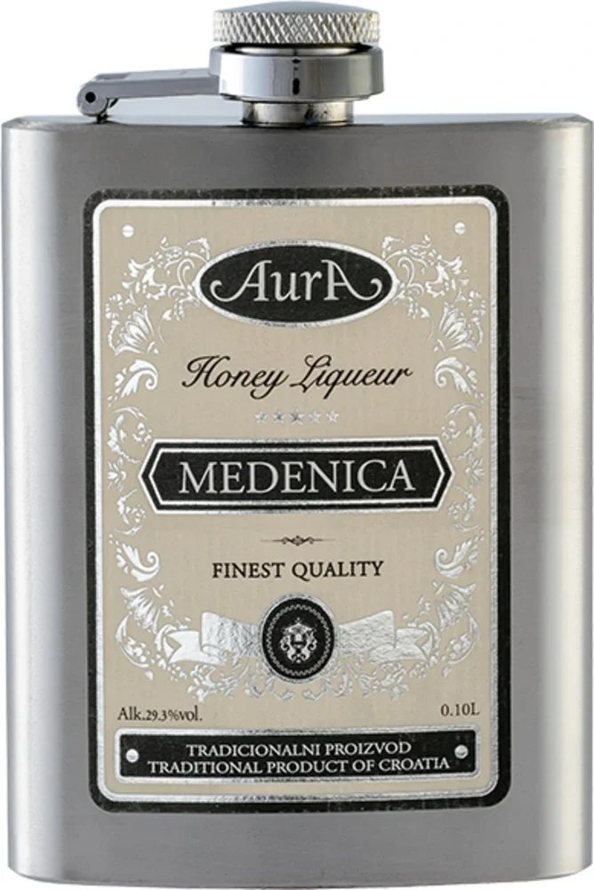 [DX8343] Liker Medenica (Medica) Aura + flaška poklon kutija 0,1 L