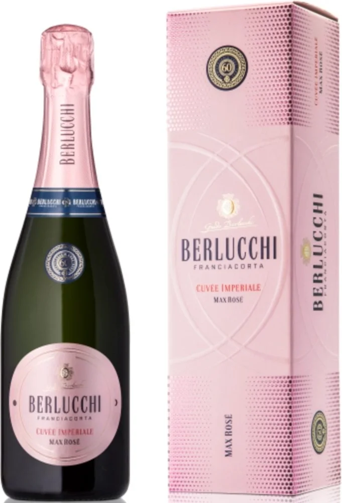 [DX3979] Pjenušac Berlucchi Franciacorta Cuvee Imperiale Max Rose poklon kutija 0,75 L