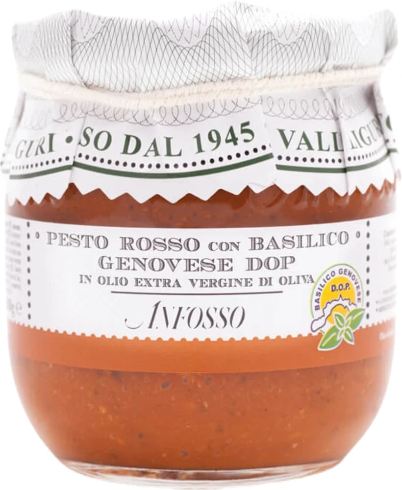 [DX431] CRVENI PESTO S SUŠENIM RAJČICAMA S EKSTRA DJEVIČANSKIM MASLINOVIM ULJEM OLIO ANFOSSO 180 g
