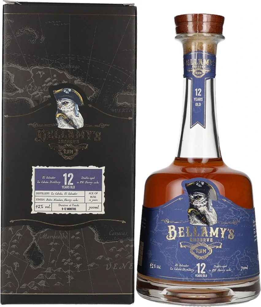 [DX3792] Rum 12 Years Old Reserve Bellamy's poklon kutija 0,7 L