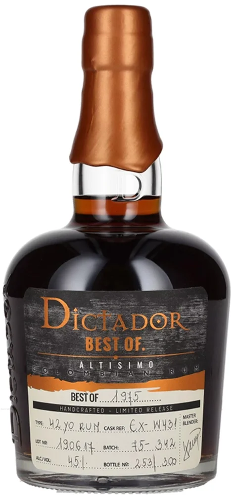 [DX5640] Rum BEST OF 1975 ALTISIMO Dictador poklon kutija 0,7 L