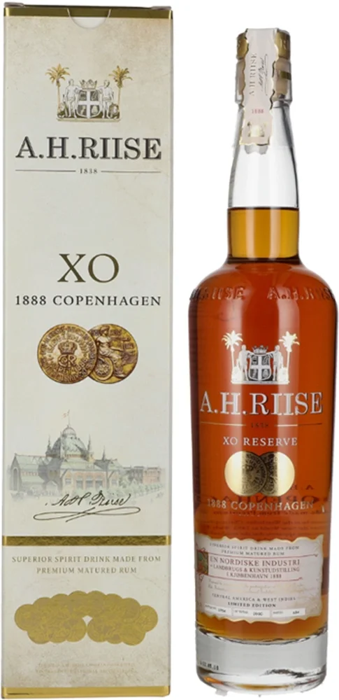 [DX6517] Rum Copenhagen 1888 XO A.H. Riise poklon kutija 0,7 L