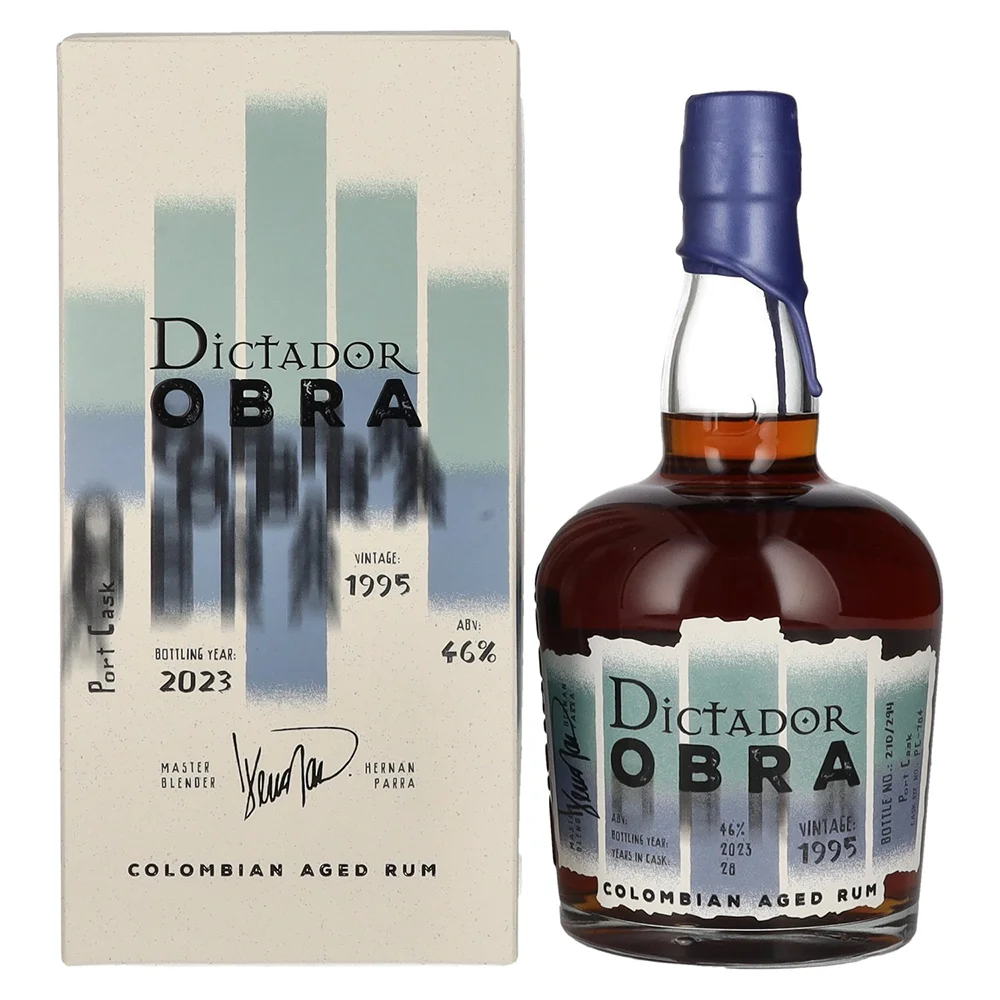 [DX2065] Rum Dictador OBRA VINTAGE 28y PORT CASK Rum 1995 poklon kutija 0,7 L