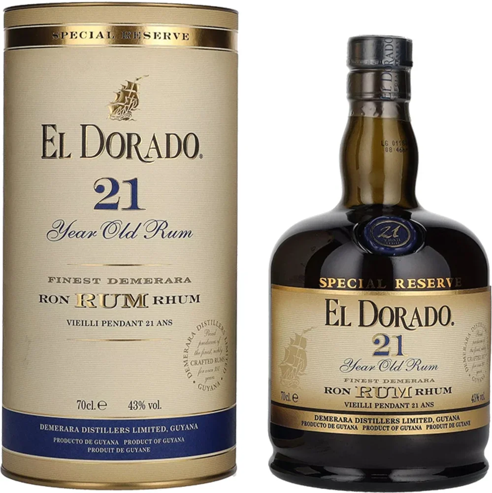 [DX6590] Rum El Dorado 21 godina poklon kutija 0,7 L