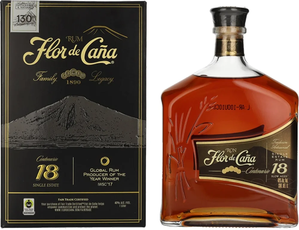 [DX2583] Rum Flor de Cana 18 y poklon kutija 1 L