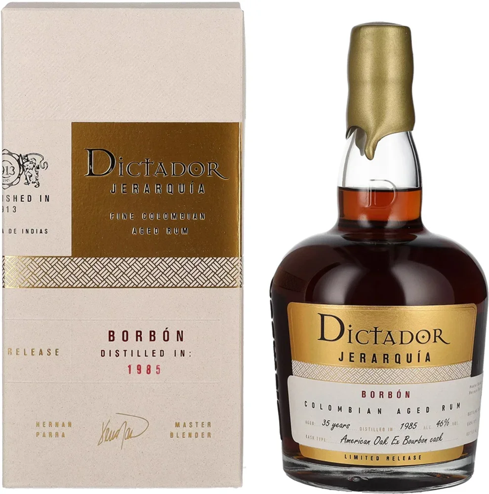 [DX9560] Rum JERARQUiA 35 Years Old 1985 Dictador poklon kutija 0,7 L