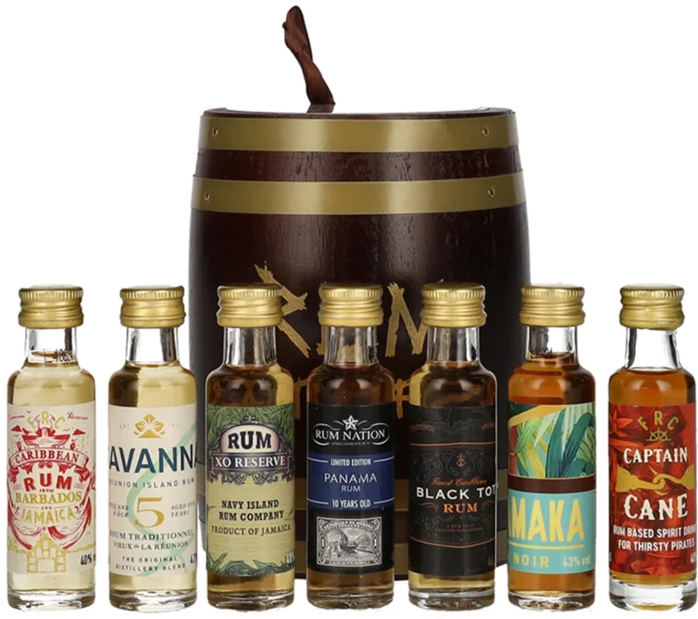 [DX3925] Rum Tasting box Ich liebe RUM poklon kutija 7 x 0,02 L