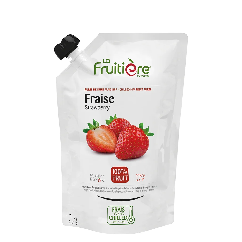 [DX1238] Svježi voćni pire Jagoda 100% La Fruitiere 1 kg
