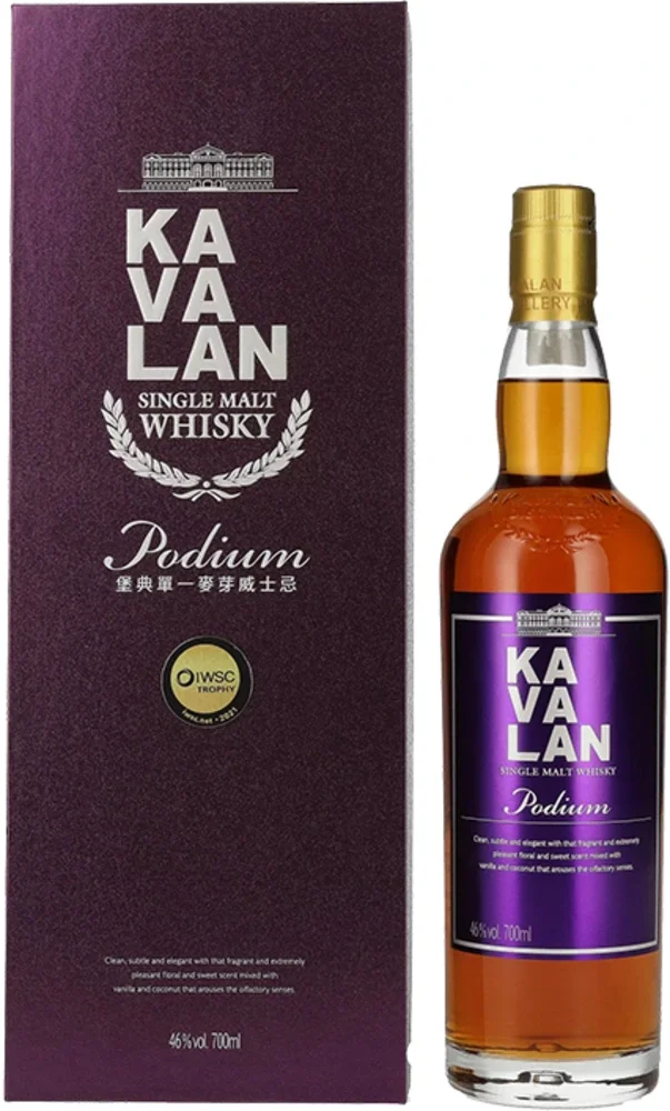 [DX1705] Tajvanski viski PODIUM Single malt Kavalan poklon kutija 0,7 L