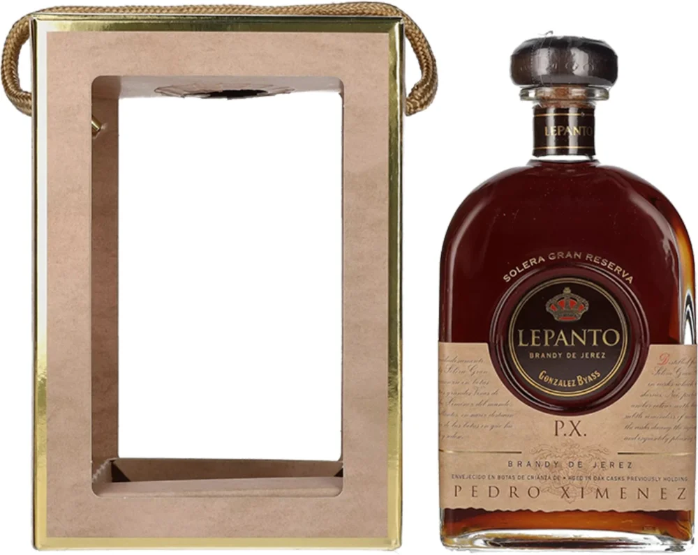 [DX9623] Vinjak Brandy Lepanto P.X. Solera Gran Reserva Brandy de Jerez poklon kutija 0,7 L