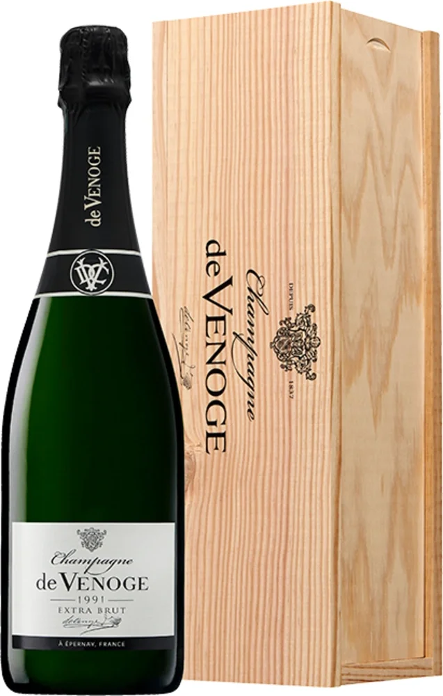 [DX9720] Champagne De Venoge Cordon Bleu Millesime 1991 poklon kutija 0,75 L