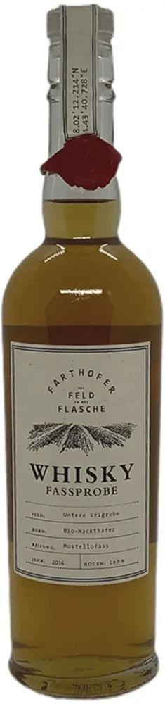 [DX2599] Viski Bio Nackthafer 2016 Single Grain Whisky Farthofer 0,5 L