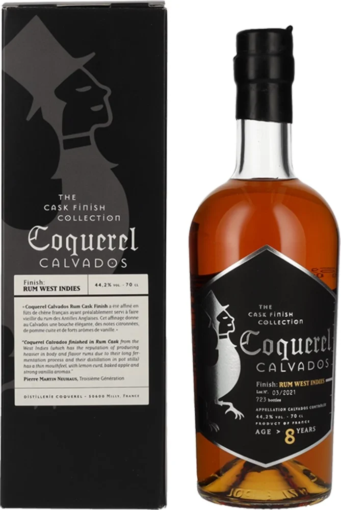 [DX2924] Voćna rakija Calvados Coquerel 8yo Cask Finish poklon kutija 0,7 L