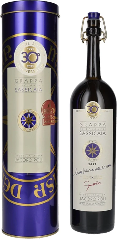 [DX753] Voćna rakija Grappa di Bolgheri Sassicaia Poli poklon kutija 0,50 L