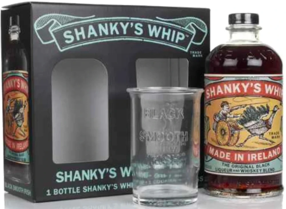 [DX1486] Whiskey liker Shanky´s Whip + čaša poklon kutija 0,7 L