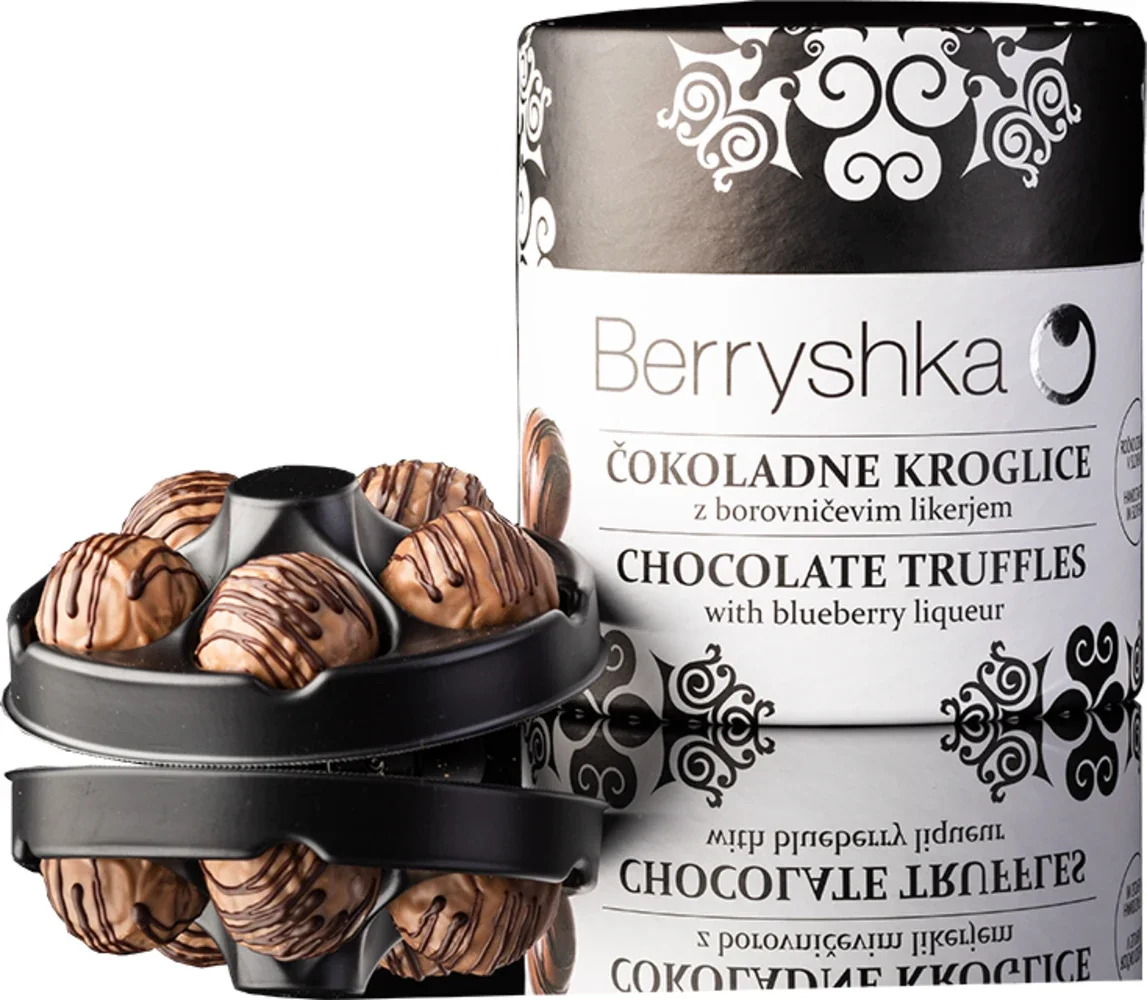 [DX4449] Čokoladne kuglice s likerom od borovnice Berryshka 160 g