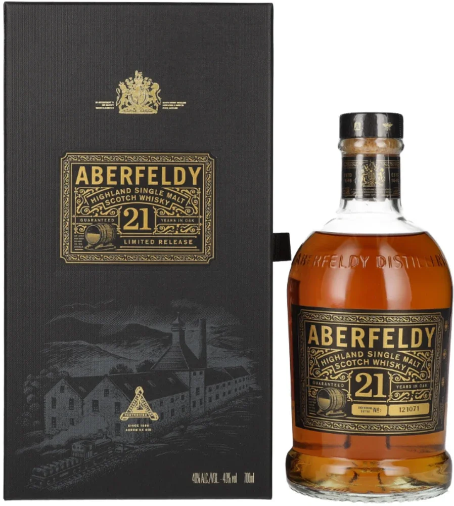 [DX3839] Škotski viski Aberfeldy 21 YO poklon kutija 0,7 L
