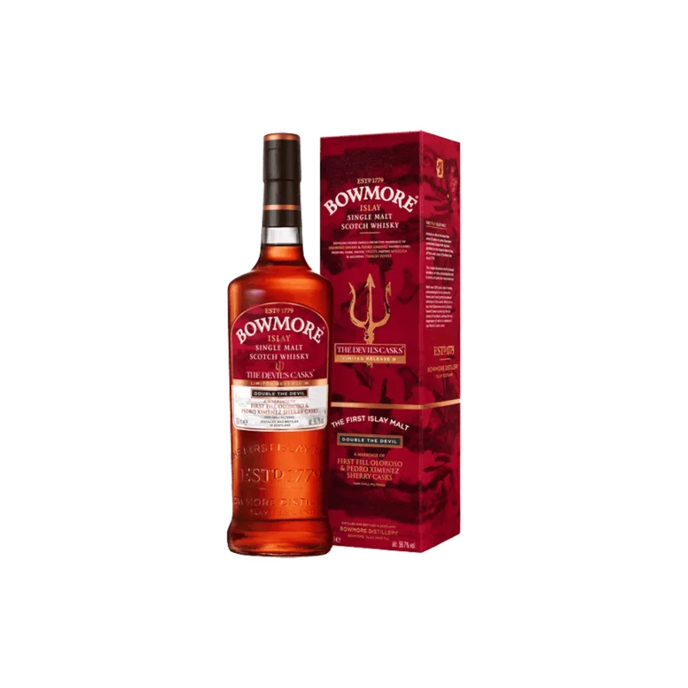 [DX3054] Škotski viski Bowmore Single Malt The Devil's Cask poklon kutija 0,7 L