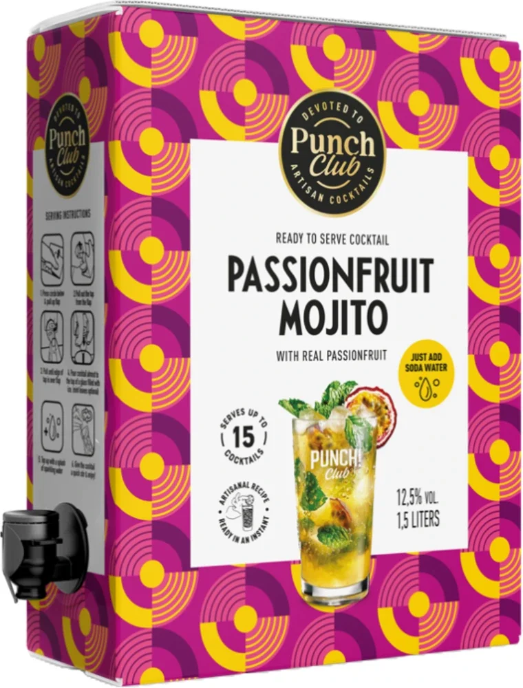 [DX7258] Cocktail Passionfruit Mojito Punch Club bag-in-box 1,5 L