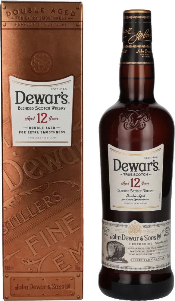 [DX5739] Škotski viski Dewars 12yo Blended Double Aged poklon kutija 0,7 L