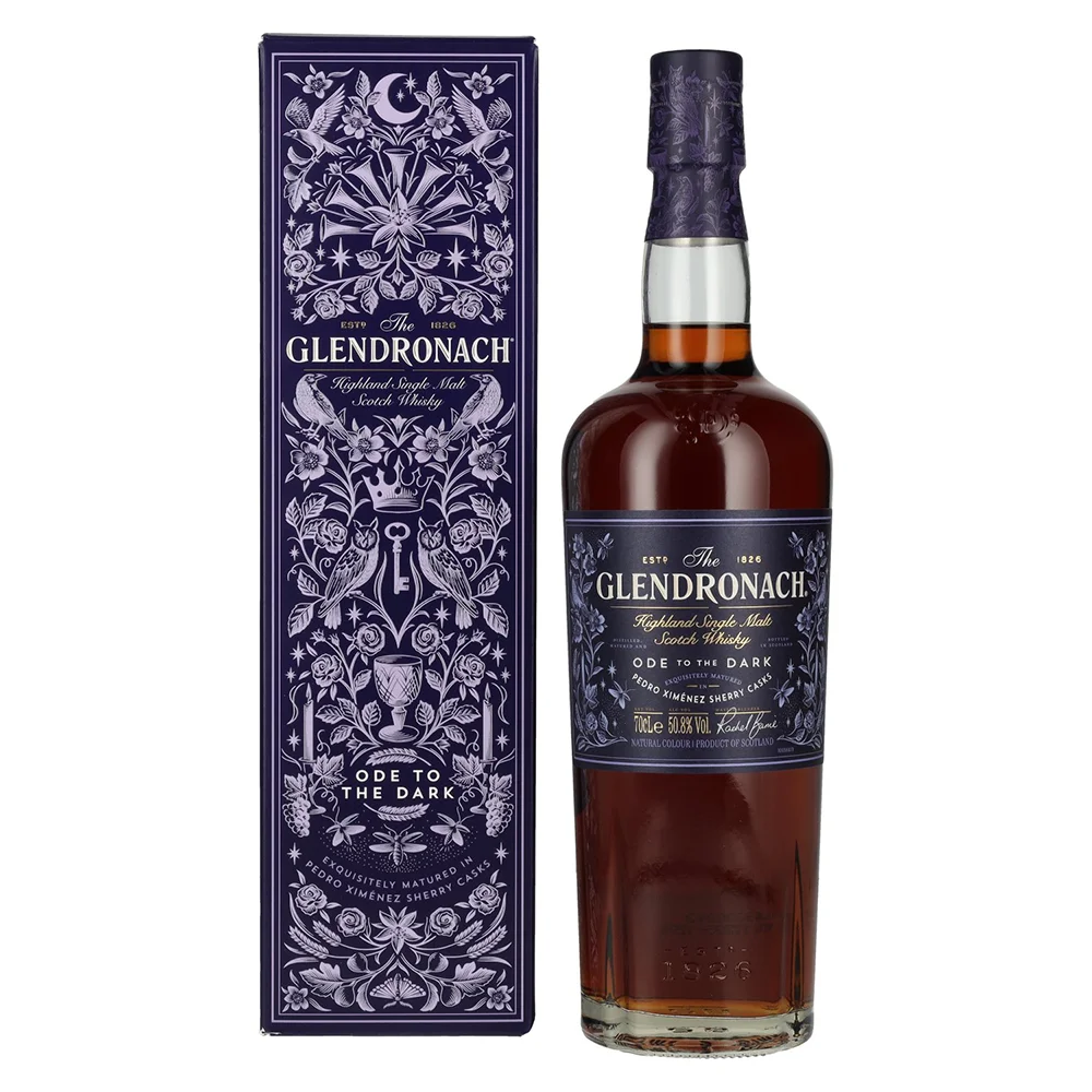 [DX3135] Škotski viski Glendronach ODE TO THE DARK Highland Single Malt poklon kutija 0,7 L