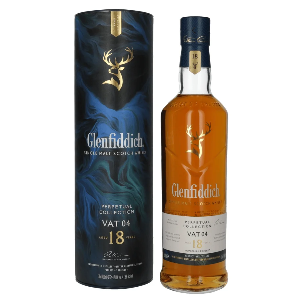 [DX3409] Škotski viski Glenfiddich 18 yo Old Perpetual Collection VAT 04 Single Malt poklon kutija 0,7 L