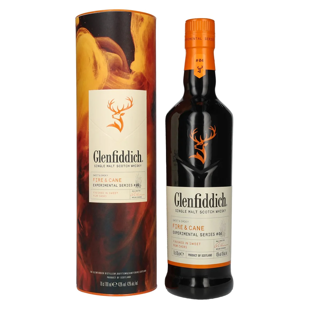[DX4847] Škotski viski Glenfiddich Fire and Cane poklon kutija 0,7 L