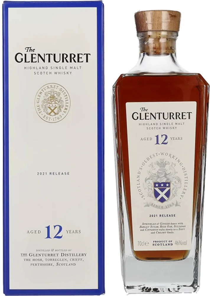 [DX862] Škotski viski Glenturret 12yo Single Malt poklon kutija 0,7 L