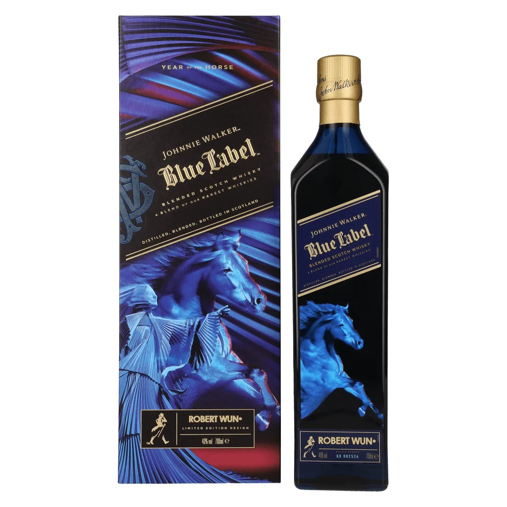 [DX10349] Škotski viski Johnnie Walker Blue Label YEAR OF THE Horse 2025 poklon kutija 0,7 L