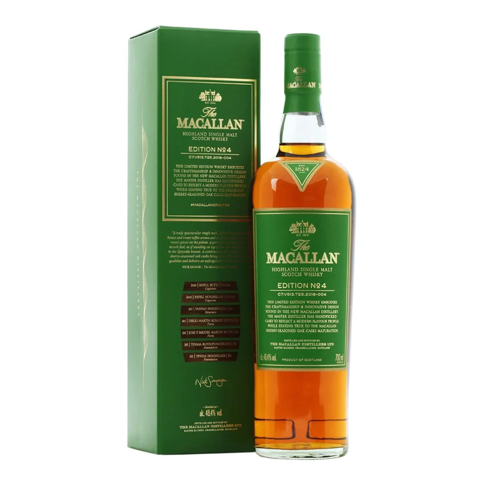[DX1566] Škotski viski Macallan EDITION N° 4 Highland Single Malt poklon kutija 0,7 L