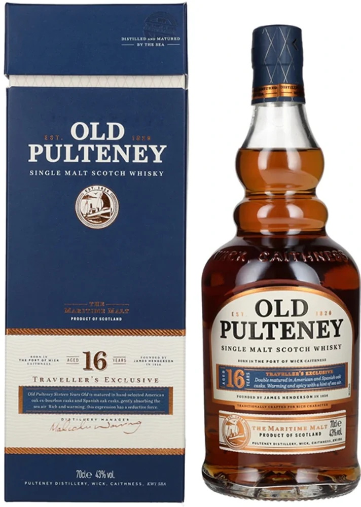 [DX9460] Škotski viski Old Pulteney 16y Single malt poklon kutija 0,7 L
