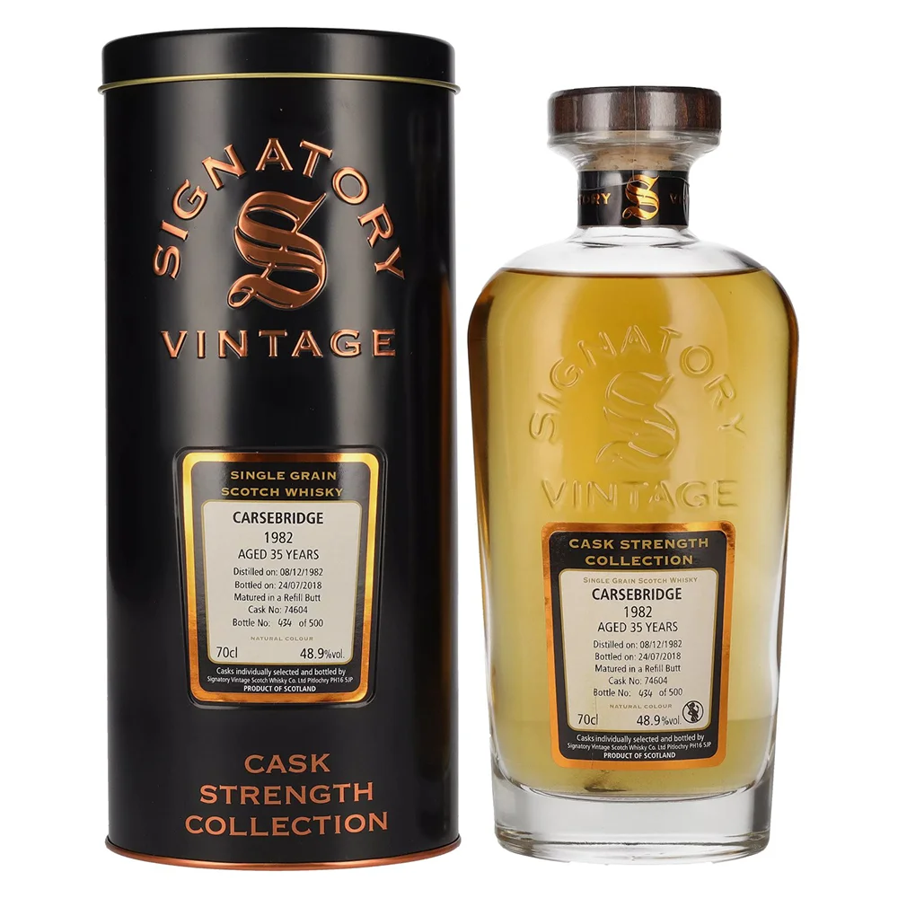 [DX9455] Škotski viski Signatory Vintage 1982 Single Grain poklon kutija 0,7 L