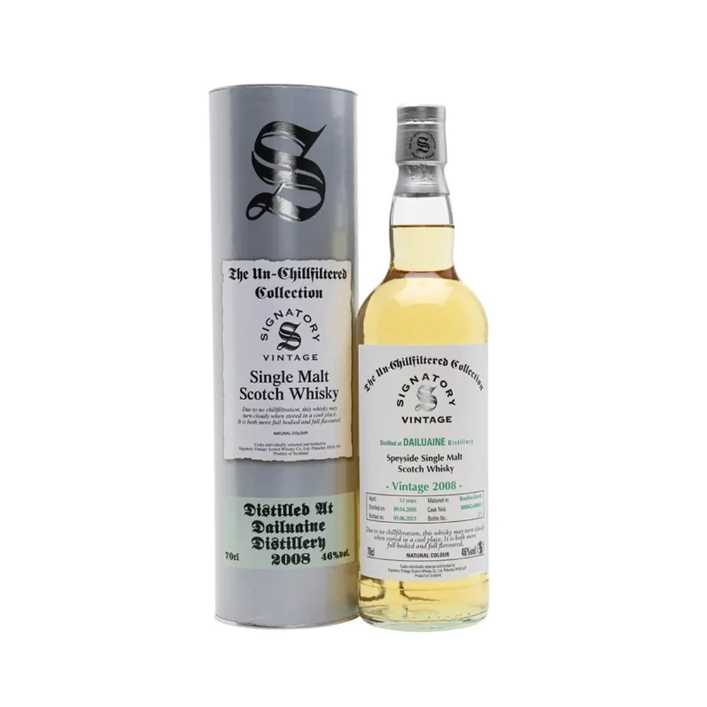 [DX1937] Škotski viski Signatory Vintage Single Malt Dailuaine 2008 poklon kutija 0,7 L