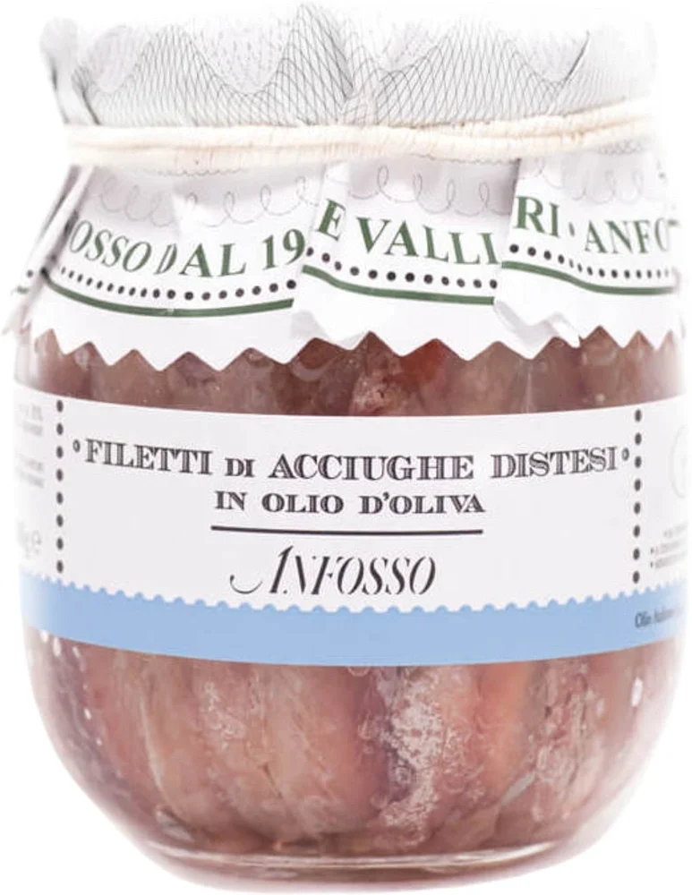 [DX7619] FILETI SLANIH INĆUNA U EKSTRA DJEVIČANSKOM MASLINOVOM ULJU OLIO ANFOSSO 105 g