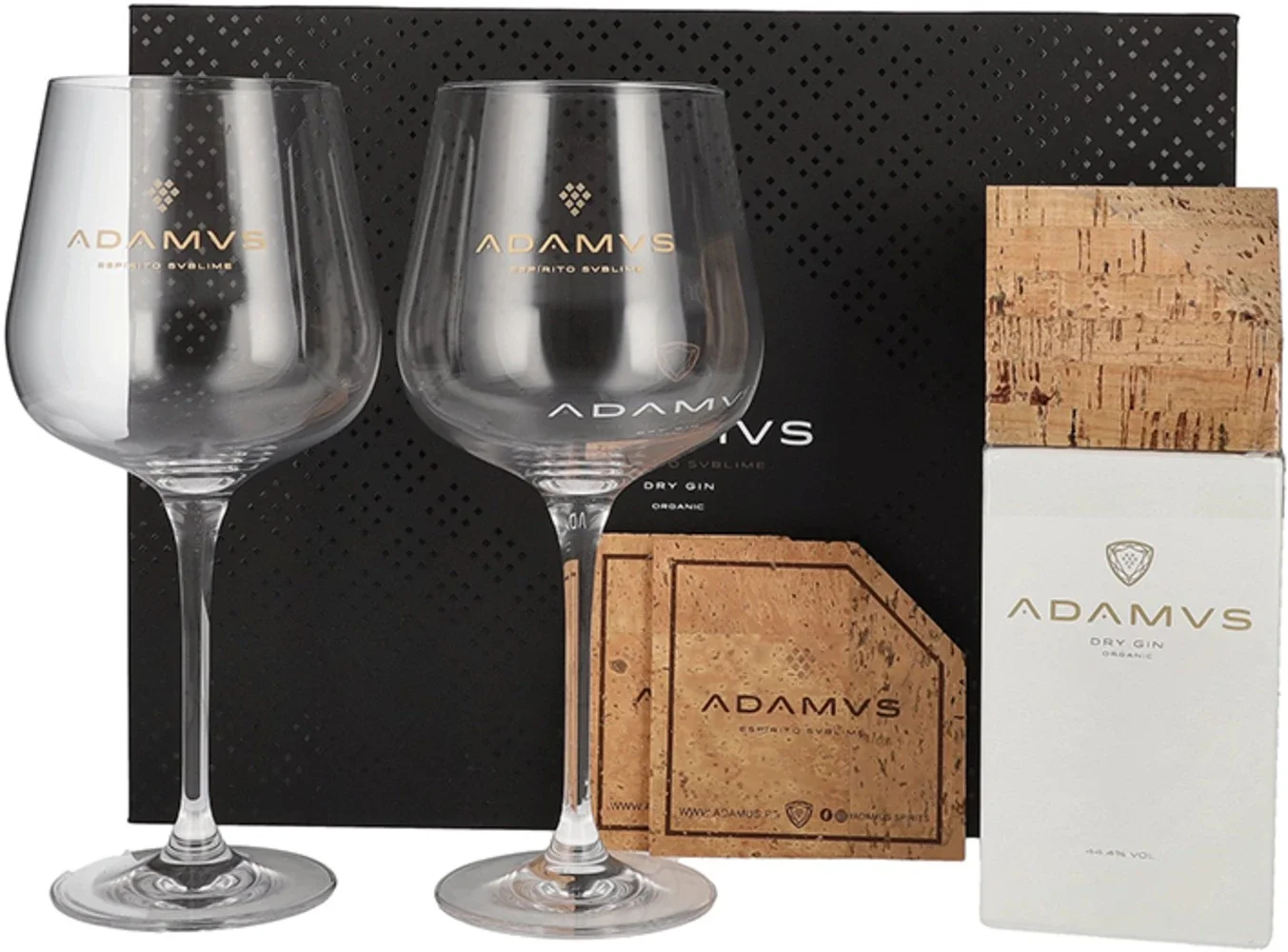 [DX5384] Gin Adamus Dry Gin Organic + 2 čaše poklon kutija 0,7 L